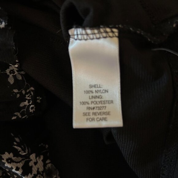 Apt 9 Sleeveless Ruffled Blouse Black and Gray 1X - Picture 6 of 6